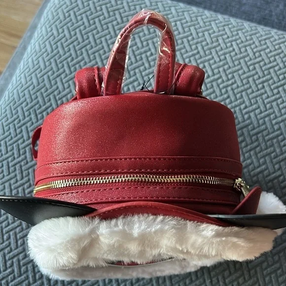 NWT Disney Mickey Mouse Santa Christmas Mini Backpack and Matching Wallet - Picture 10 of 11